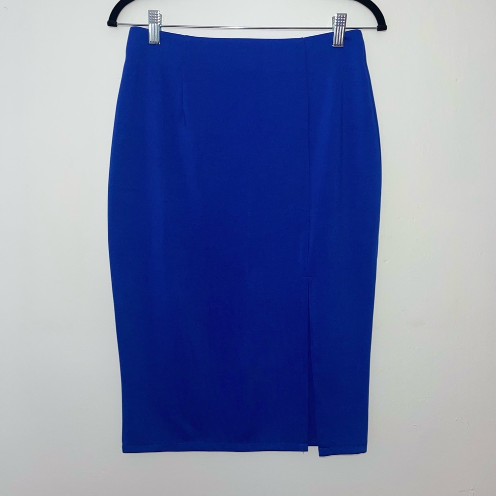 Elegant Blue Pencil Skirt